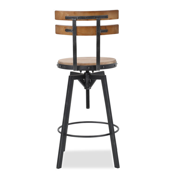 Williston Abbot Adjustable Height Swivel Bar Stool & Reviews